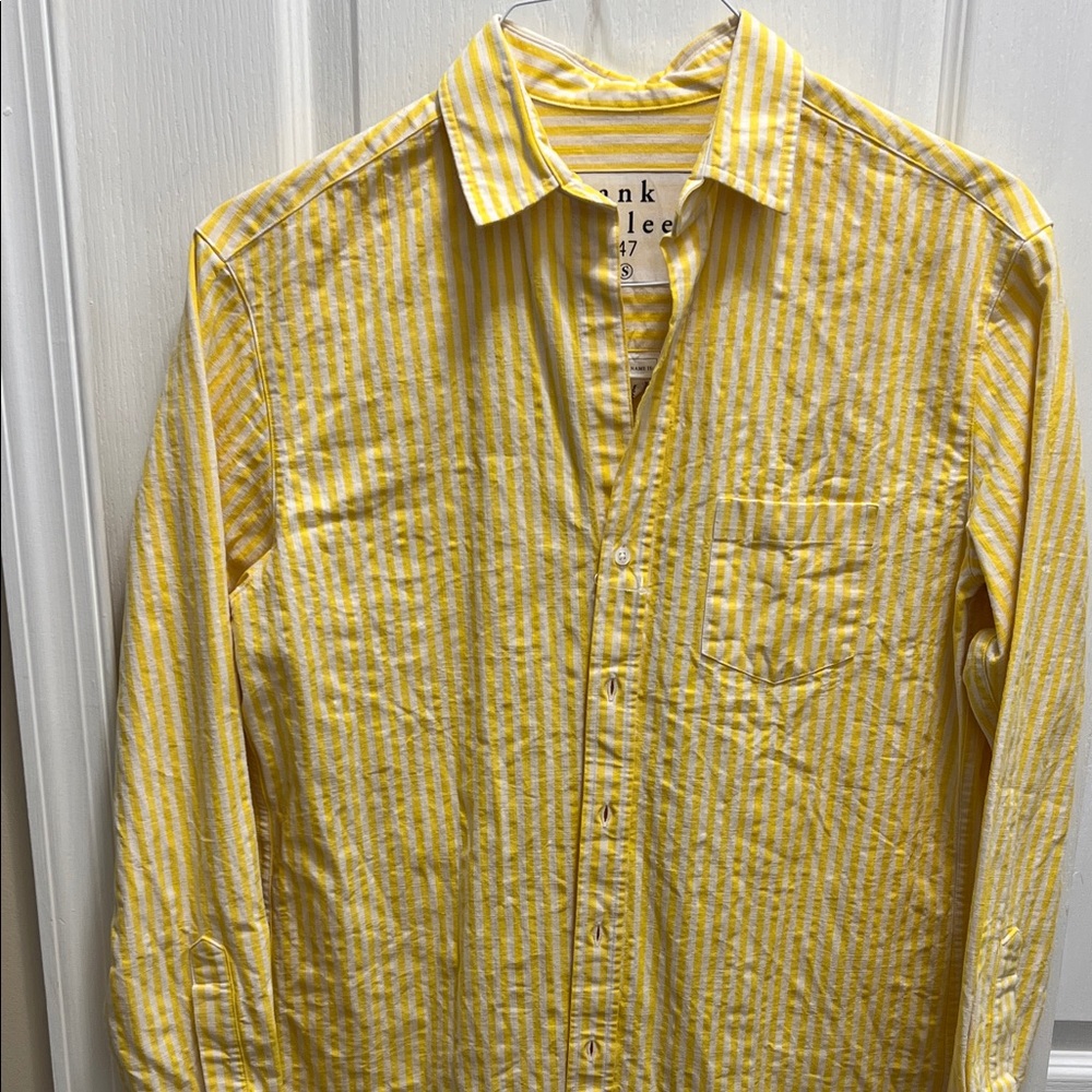 Frank & Eileen Yellow and White Striped Shirt Dress Mary